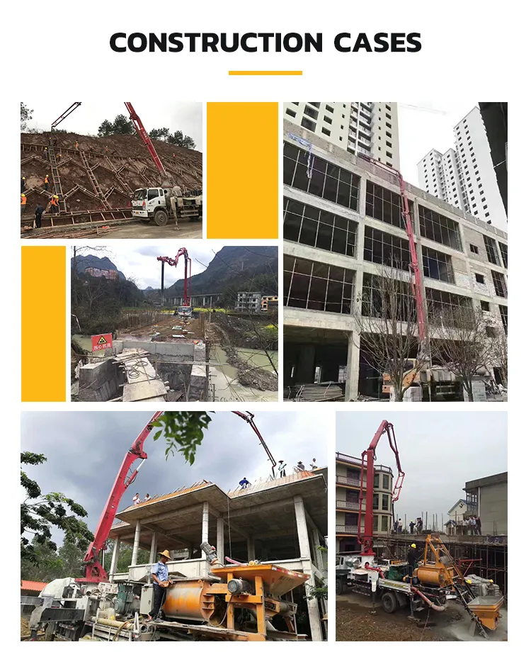 Concrete Boom Pump Mixer Truck Cement Mixer Pumping Mobile Truck Pump