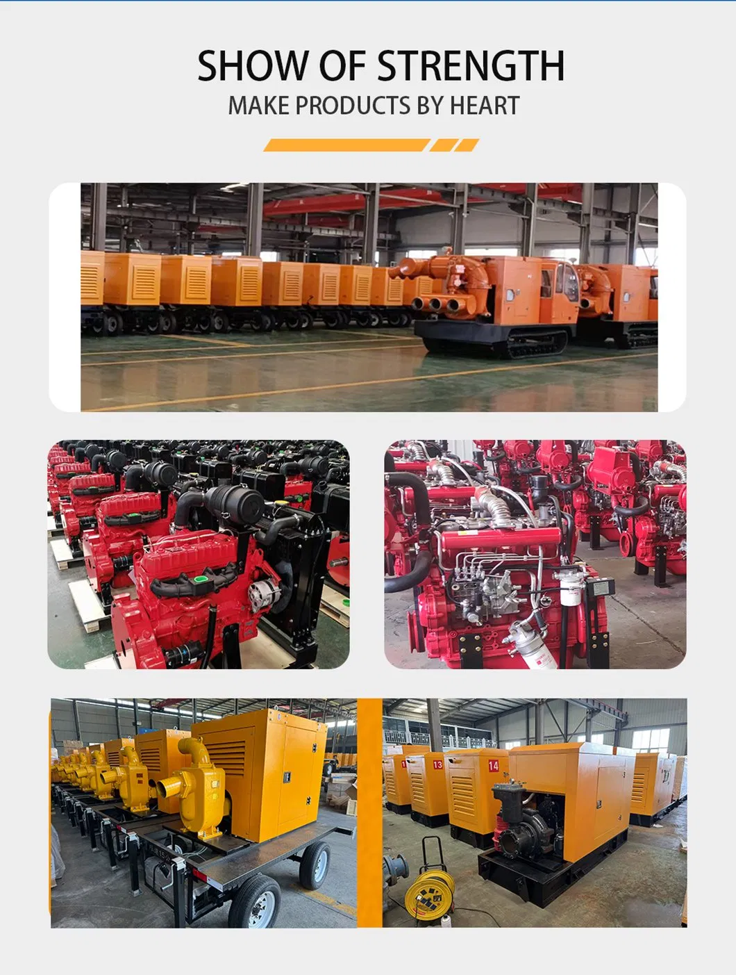 Factory Direct Sales 4 6 8 Inch Portable Mobile Farm Irrigation Diesel Engine Water Pump