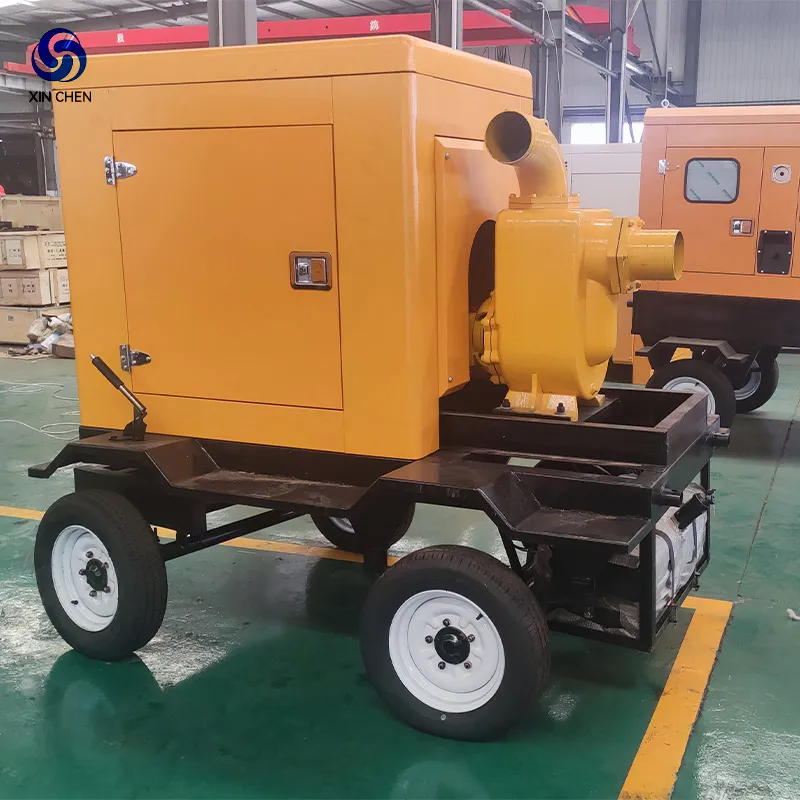 Factory Direct Sales 4 6 8 Inch Portable Mobile Farm Irrigation Diesel Engine Water Pump