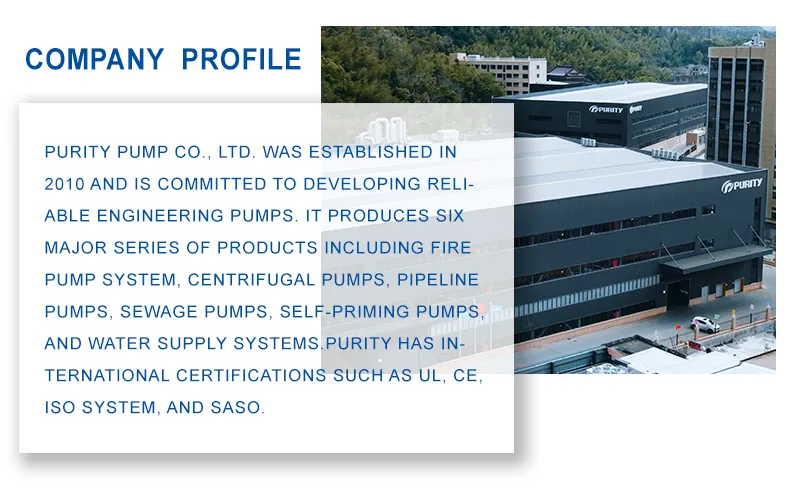 Purity 950gpm Diesel Driven Fire Fighting Water Pump Set for Emergency