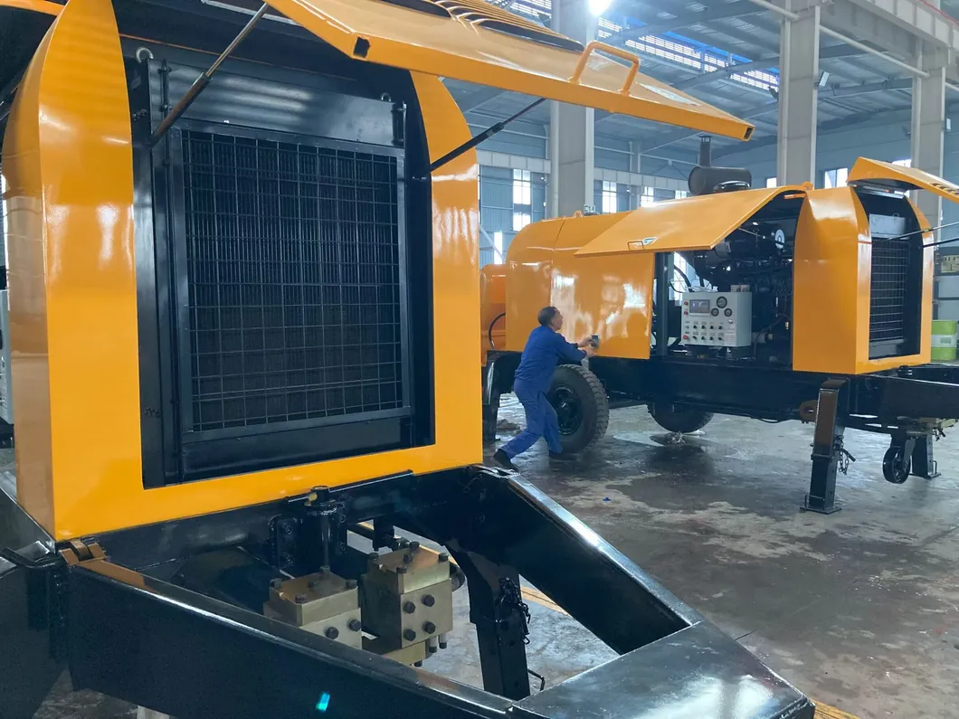 Mobile Hydraulic Trailer Mounted Concrete Pump Machine Diesel Engine Concrete Stationary Pumps for Sale