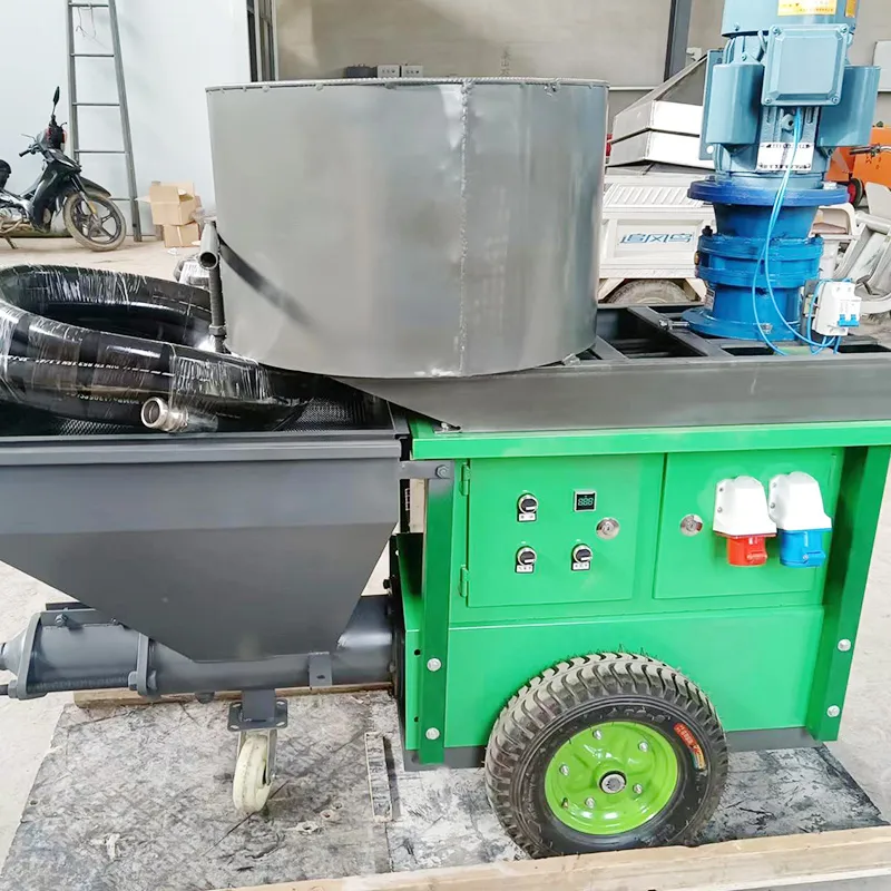 Small Mortar Spraying Machine Concrete Mixer Construction Machinery Electric Diesel Engine Mobile Portable Trailer Mounted Concrete Pump for Sale