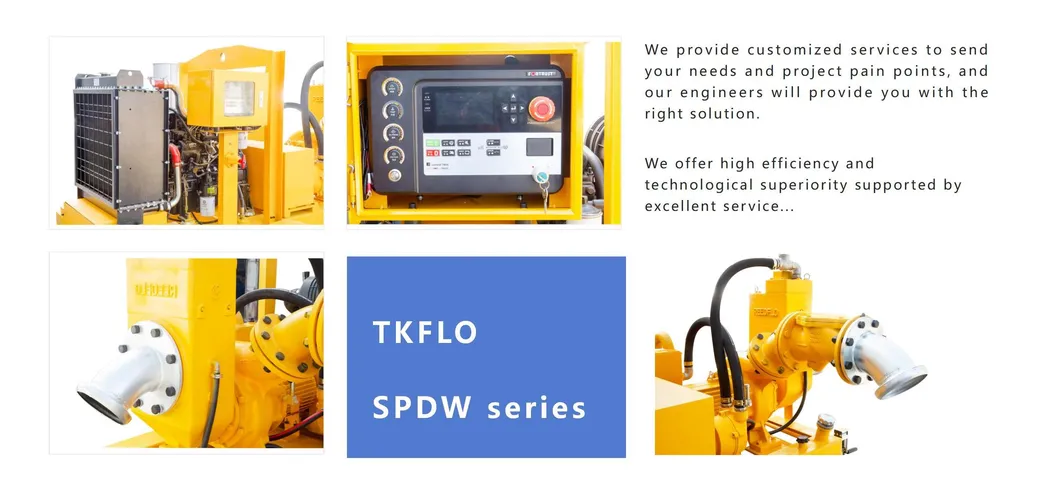 Movable Emergency Flood Control Diesel Engine Self-Priming Water Well Point Dewatering Pump