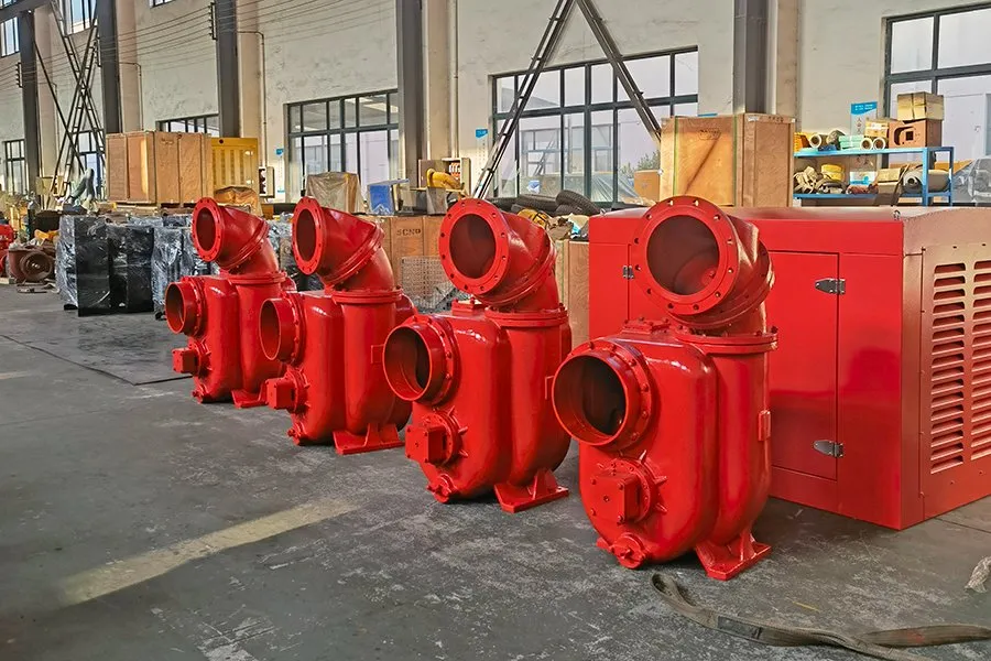 Portable Flood Prevention and Drainage Diesel Engine Self Suction Pump, Horizontal Large Displacement Drainage Pump
