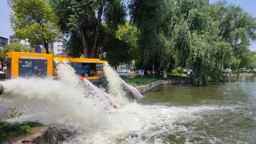 Flexible Use of Mobile Internal Combustion Engine Driven Vacuum Assisted Basement Drainage Pump