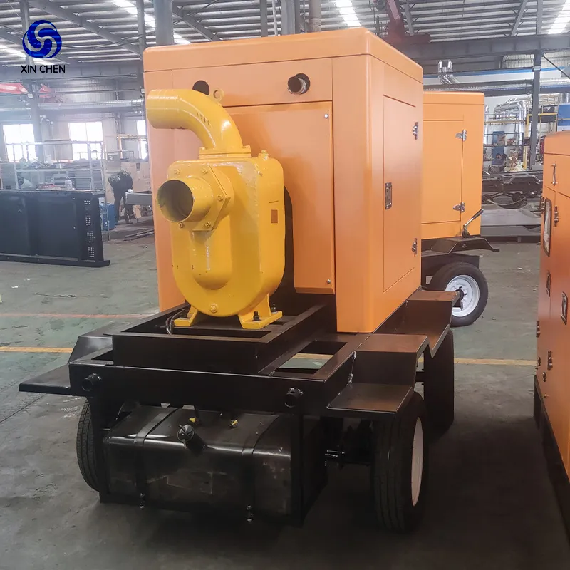 Factory Direct Sales 4 6 8 Inch Portable Mobile Farm Irrigation Diesel Engine Water Pump