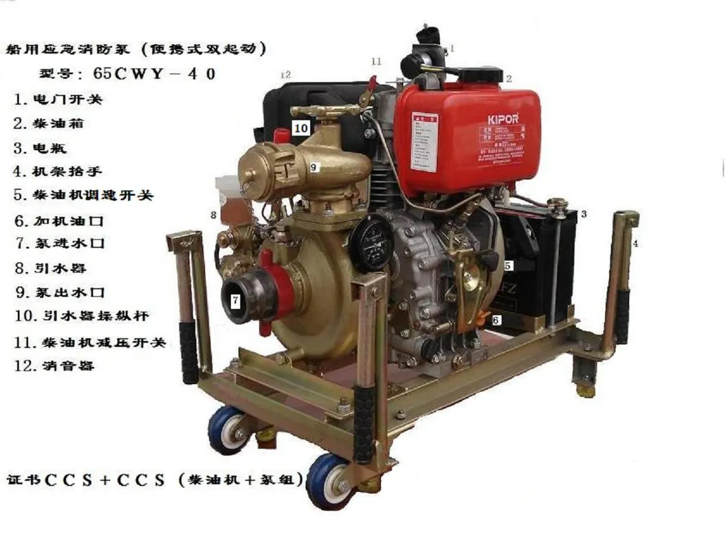 Cwy Marine Diesel Engine Drived Emergency Fire Pump