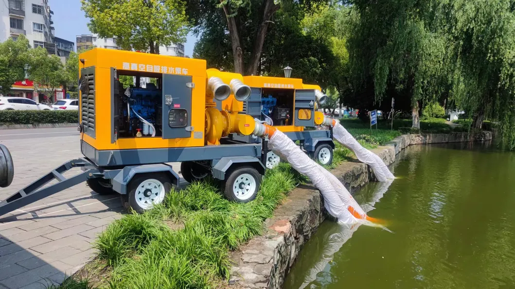 Flexible Use of Mobile Internal Combustion Engine Driven Vacuum Assisted Basement Drainage Pump