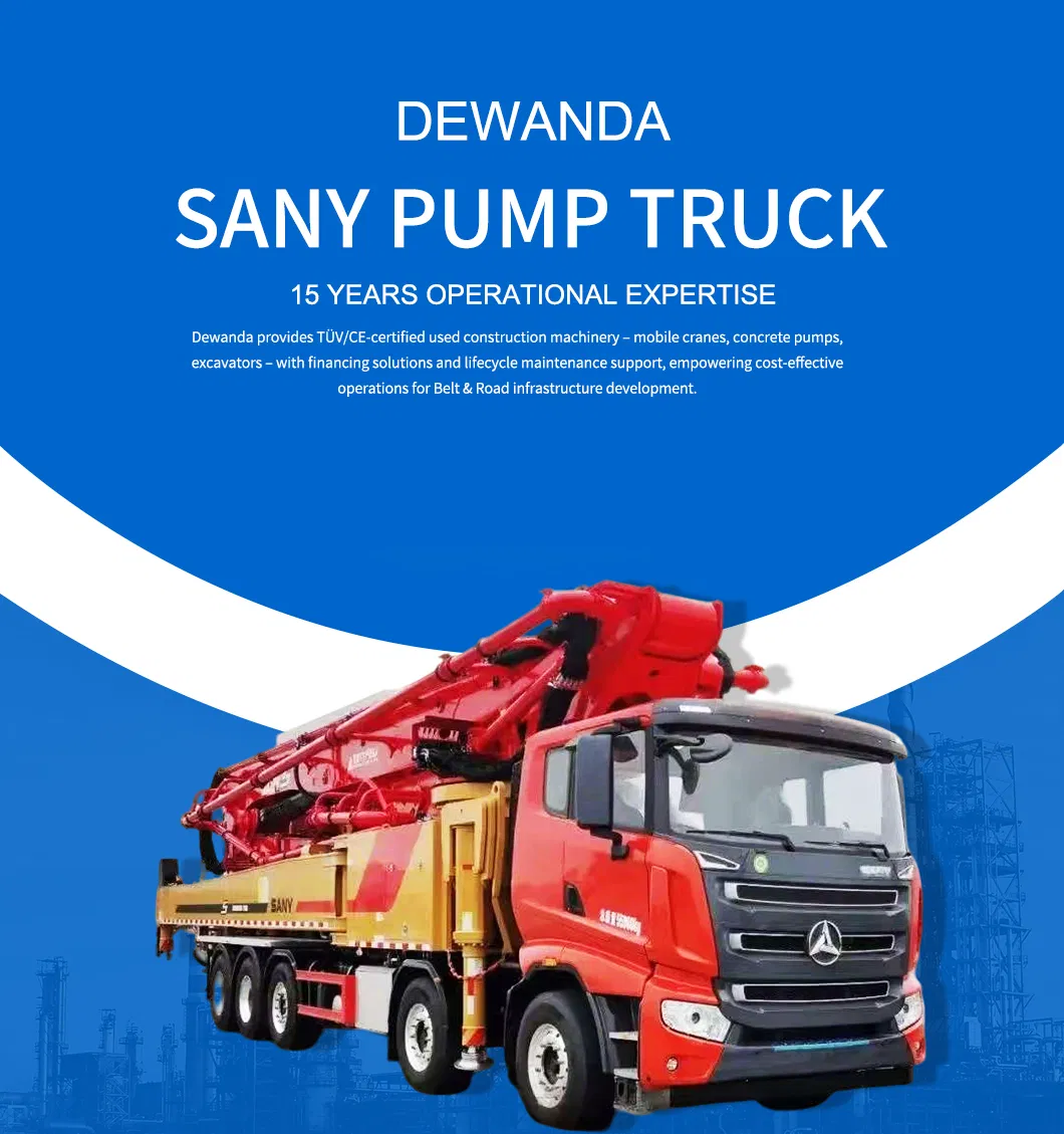 Sany Used Second Hand Small Mobile Truck Pipe Parts 65m 70m Boom Primer Price Concrete Pump for Sale