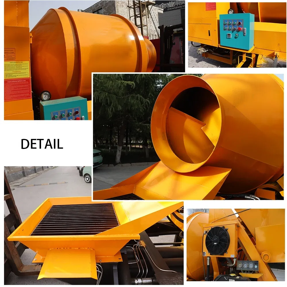 Portable Diesel Concrete Mixer with Pump Cement Mixing Machine Concrete Mixer Truck