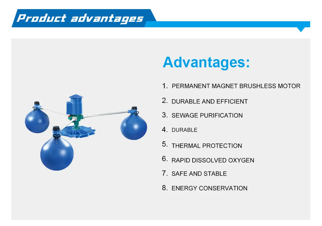 370W Oxygen Solar Water Pump Floating Aerator for Fish Pond with Panels