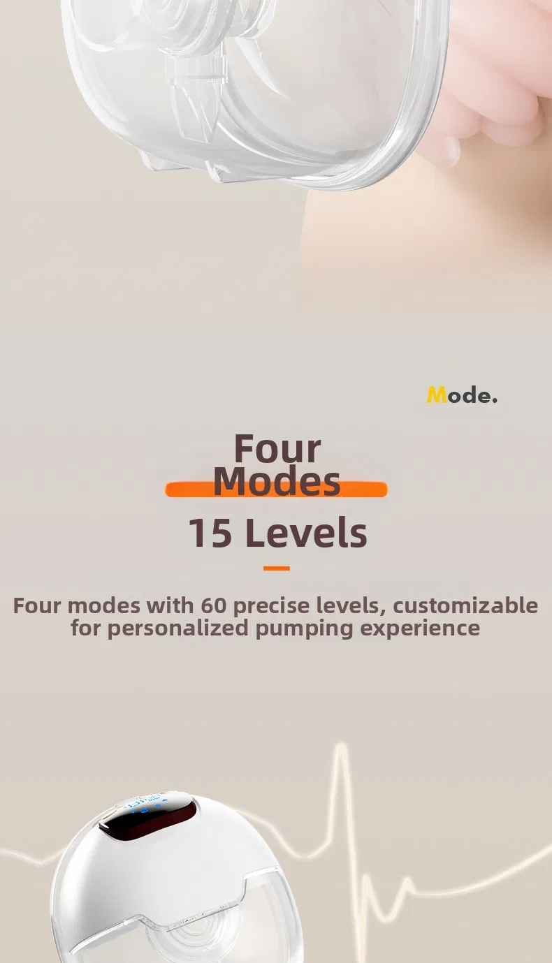 New Wearable Electric Breast Pump, Integrated Lactation Aid for Mothers Storage in PU Bag Package Portable Breastmilk Extrator