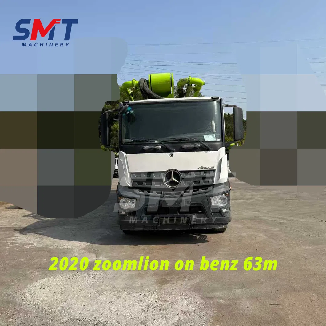 2020 Zoommlion 63m Used Concrete Pump Benz Chassis Truck Mobile Pipeline