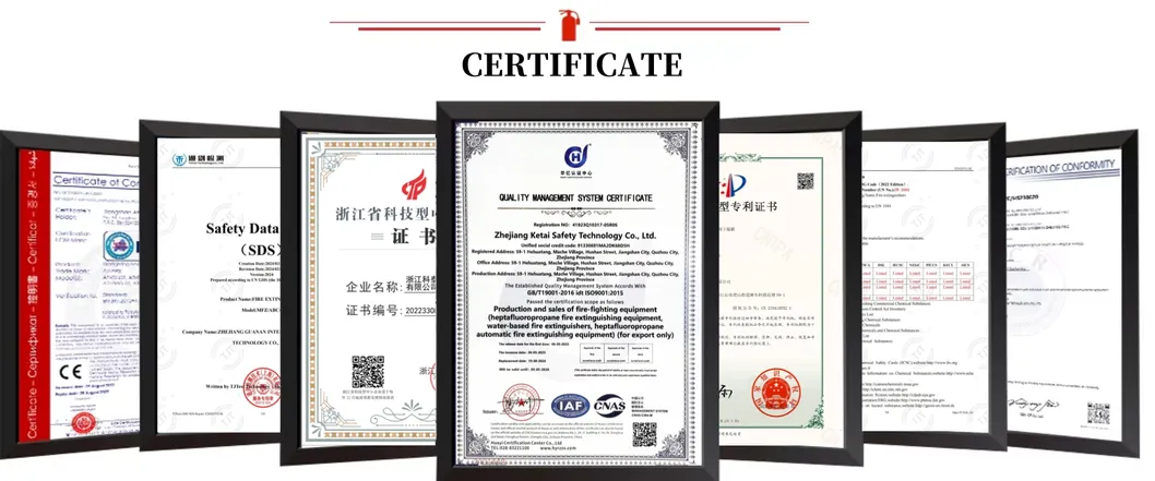 100kg Fire Suppression System Fire Fighting Equipment Automatically Fire Fighting Equipment FM200