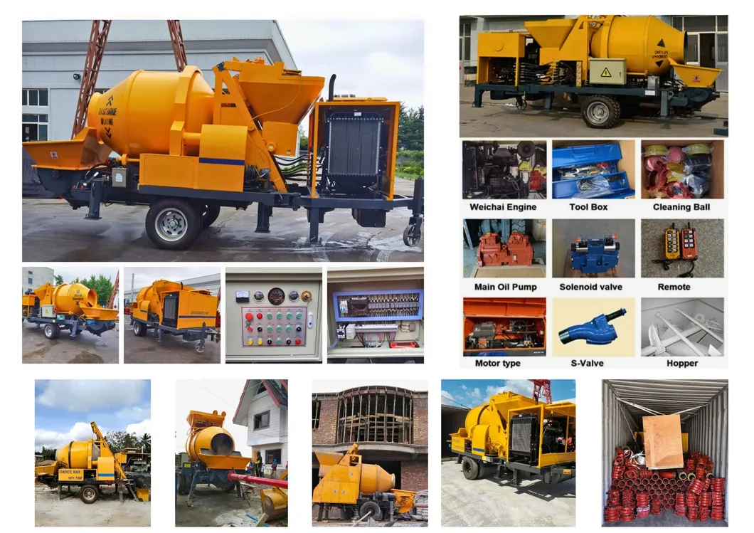 Jbts40 Diesel Mobile Concrete Mixer Pump Machine Reliable Performance for Construction