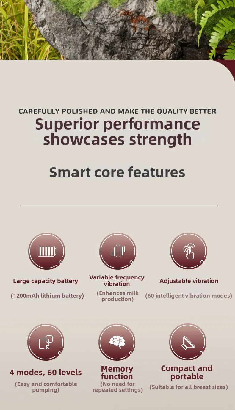 New Wearable Electric Breast Pump, Integrated Lactation Aid for Mothers Storage in PU Bag Package Portable Breastmilk Extrator