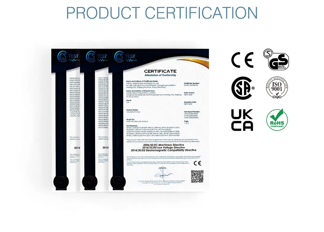 High Quality Shielding Circulating Pump for Hot Water (HRS12/10GB)