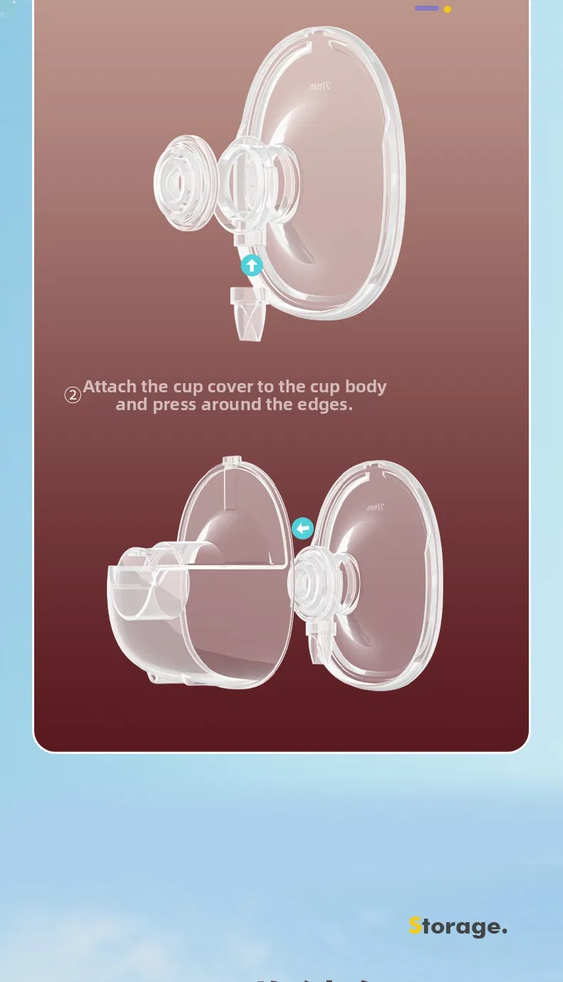 New Wearable Electric Breast Pump, Integrated Lactation Aid for Mothers Storage in PU Bag Package Portable Breastmilk Extrator