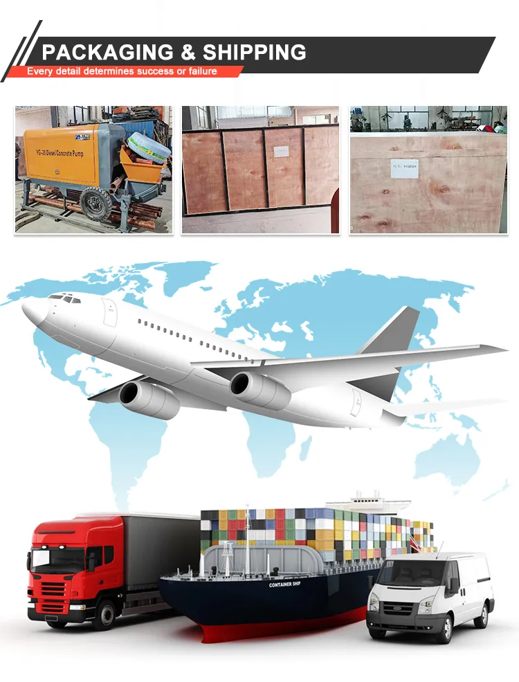 Small Mortar Spraying Machine Concrete Mixer Construction Machinery Electric Diesel Engine Mobile Portable Trailer Mounted Concrete Pump for Sale