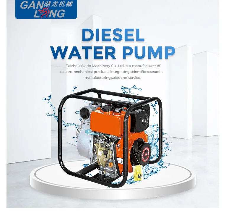 4 Inch 6 Inch 5HP Portable Diesel Engine Water Pump Set, 10 HP Farm Agricultural Irrigation Movable Water Pump