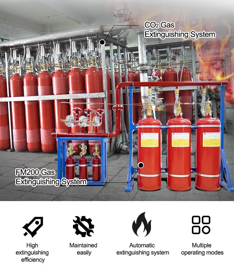 100kg Fire Suppression System Fire Fighting Equipment Automatically Fire Fighting Equipment FM200