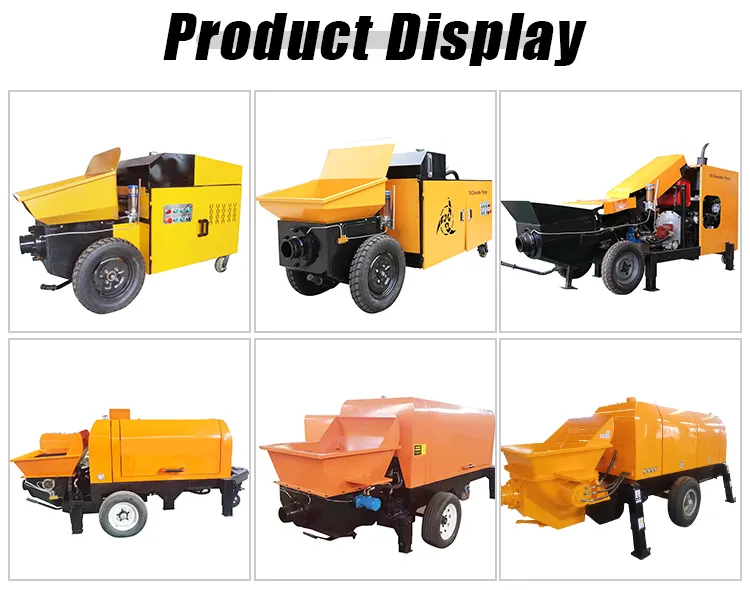 Portable Construction Mobile Mini Conveying Pumping Diesel Electric Trailer Mounted Transfer Hydraulic Cement Concrete Mortar Spray Machine Truck Mixer Pump