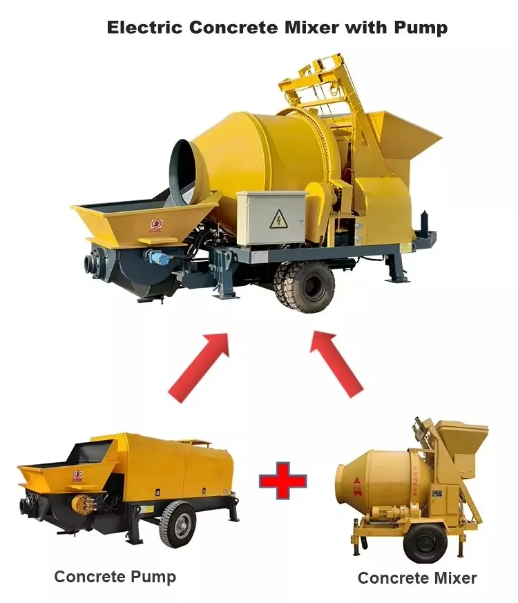 Portable Diesel Concrete Mixer with Pump Cement Mixing Machine Concrete Mixer Truck