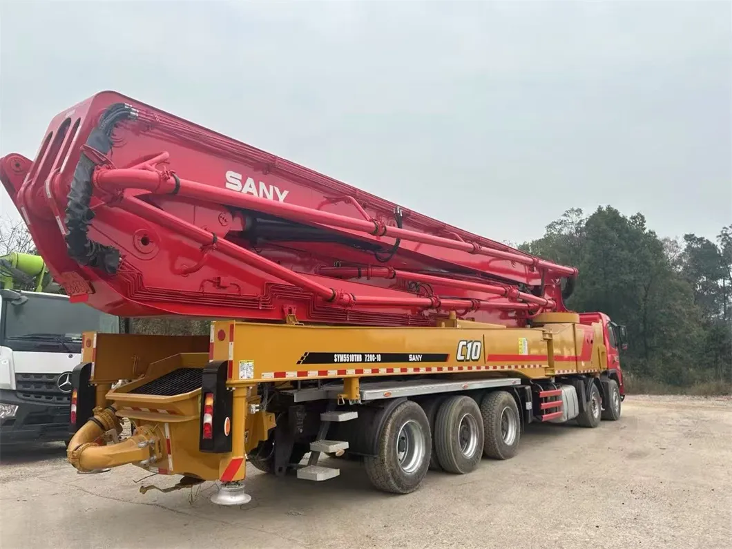 Sany Used Second Hand Small Mobile Truck Pipe Parts 65m 70m Boom Primer Price Concrete Pump for Sale