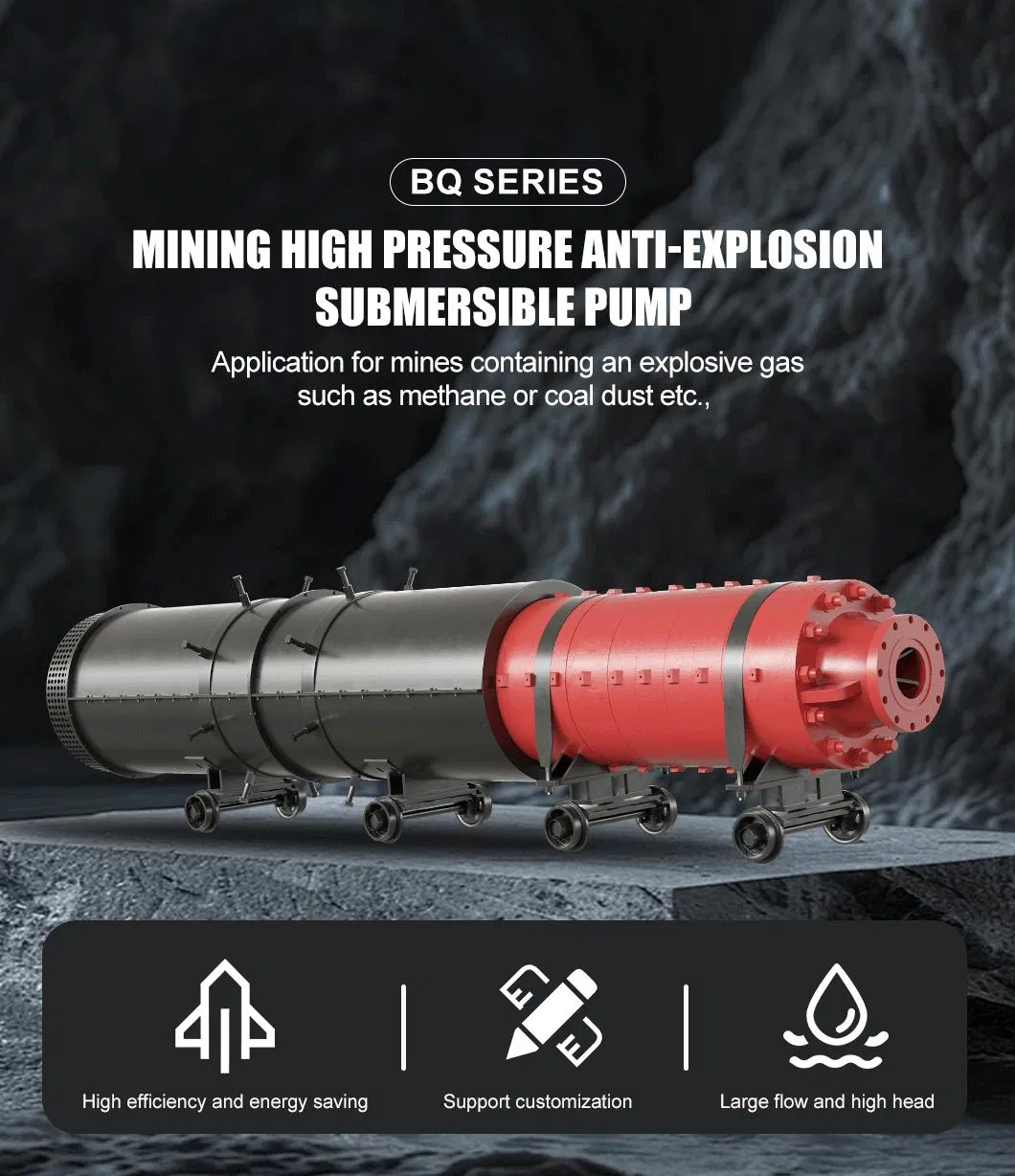 315kw High-Power Submersible Pumps for Mines, Emergency Drainage