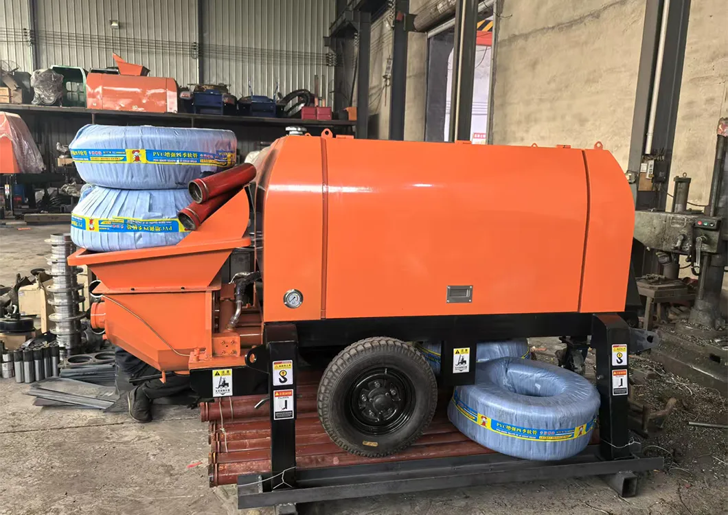 Portable Mobile Diesel Electric Trailer Mounted Mini Concrete Transfer Pump for Construction Projects