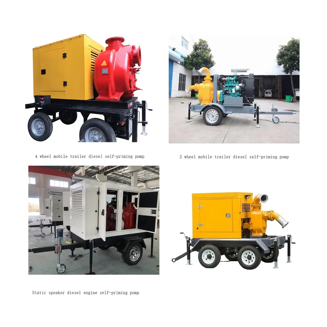 8 Inch 600 M³ /H Four-Wheel Mobile Trailer Emergency Flood Control Industry Irrigation Diesel Engine Self-Priming Sewage Centrifugal Pump