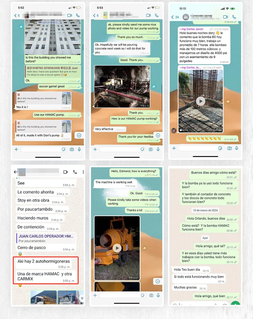 Hamac Hbt15 Portable Diesel Concrete Pump with Mixer for Sale