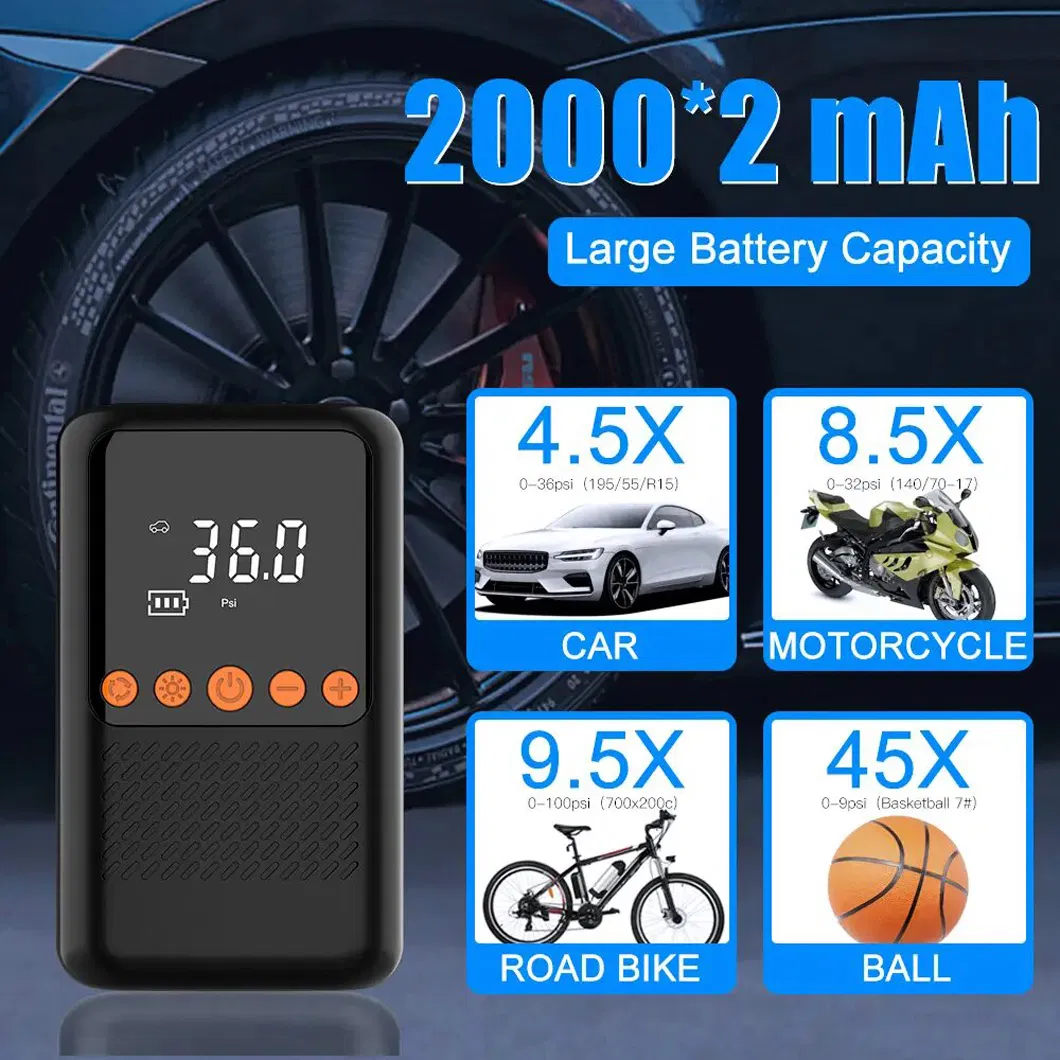 Rechargeable Portable 50W Tire Air Pump