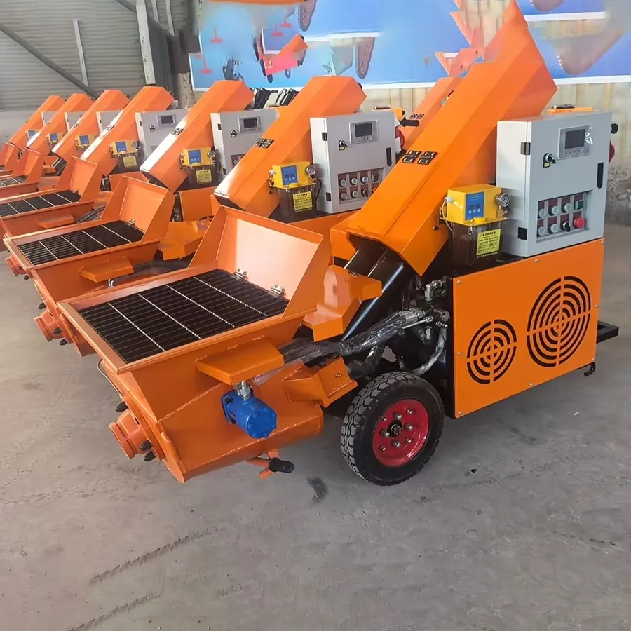 Mobile Compact Plunger Cement Concrete Pump for Road Slab Leveling Work