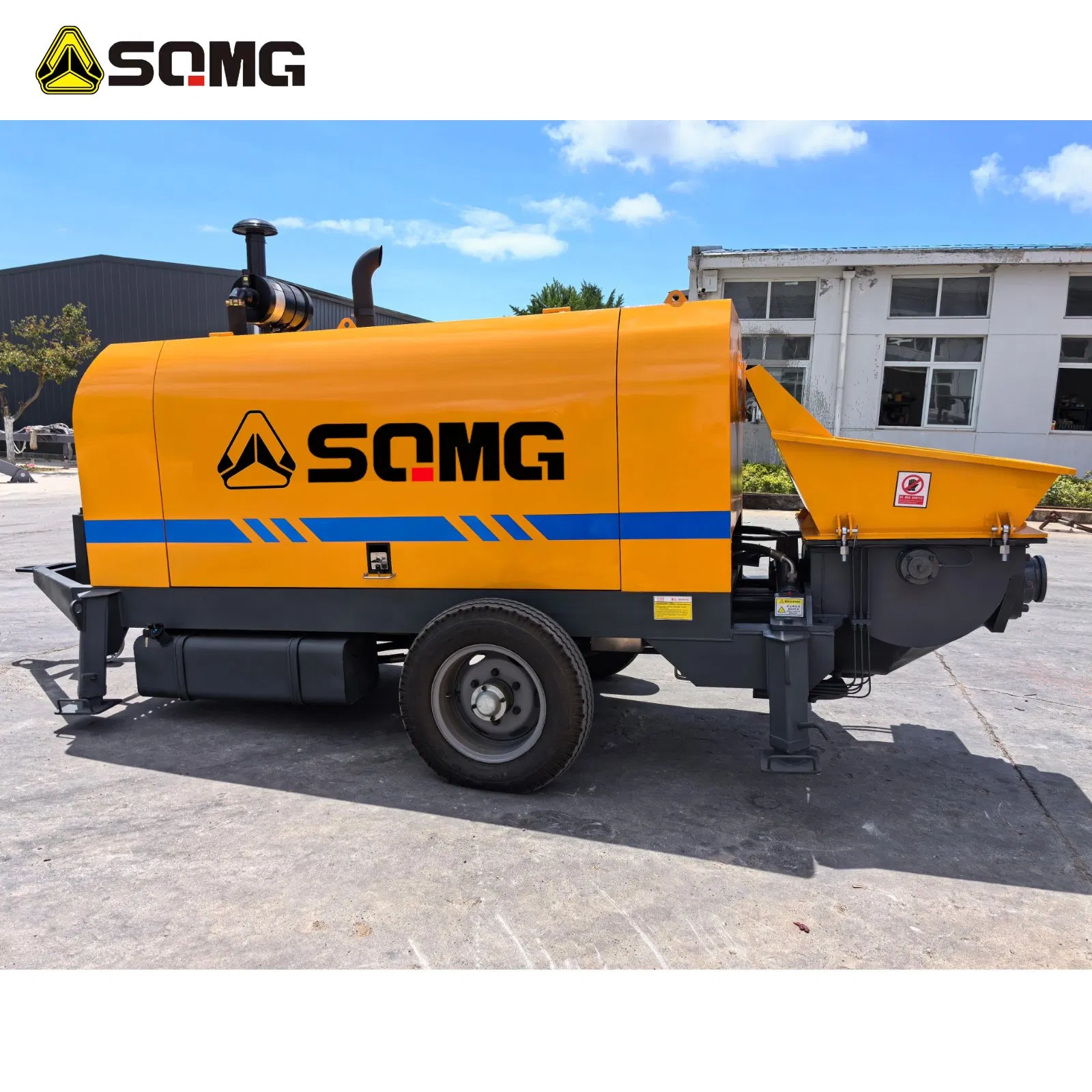 Portable Concrete Delivery Pump 180*1300mm Cylinder Mini CE Cement Pump for Residential Building