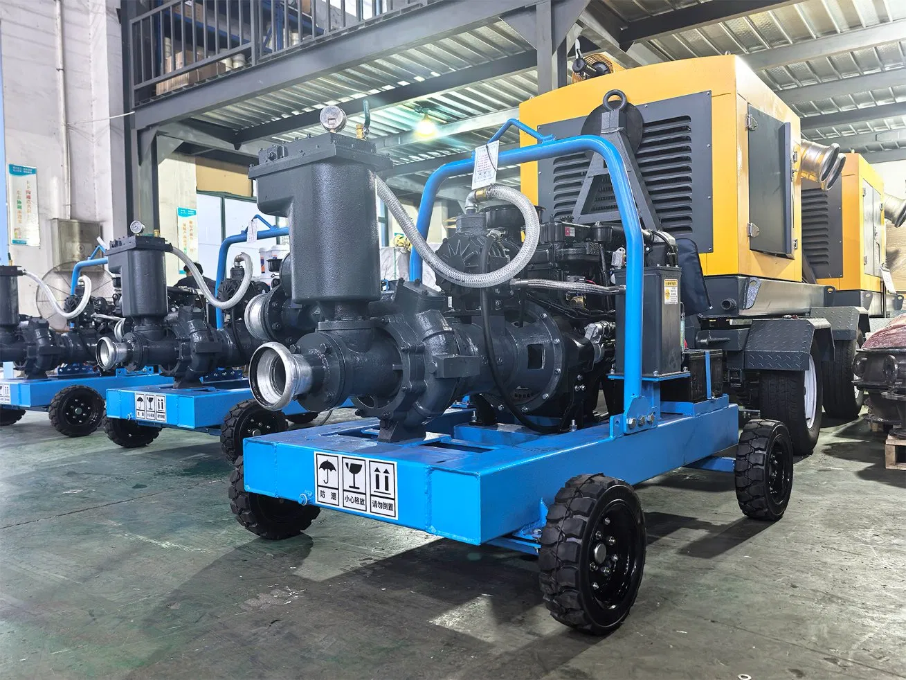 Flexible Use of Mobile Internal Combustion Engine Driven Vacuum Assisted Basement Drainage Pump