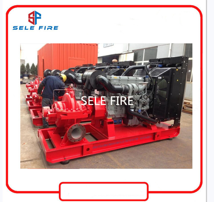 UL/FM Listed Diesel Engine Driven Split Case Centrifugal Fire Fighting Equipment Double Suction Fire Pump, Nfpa Listed Diesel Engine Fire Water Pump