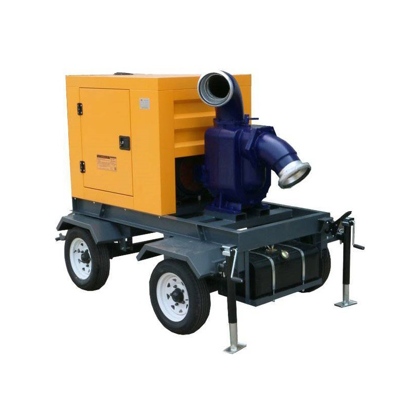 8 Inch 600 M³ /H Four-Wheel Mobile Trailer Emergency Flood Control Industry Irrigation Diesel Engine Self-Priming Sewage Centrifugal Pump