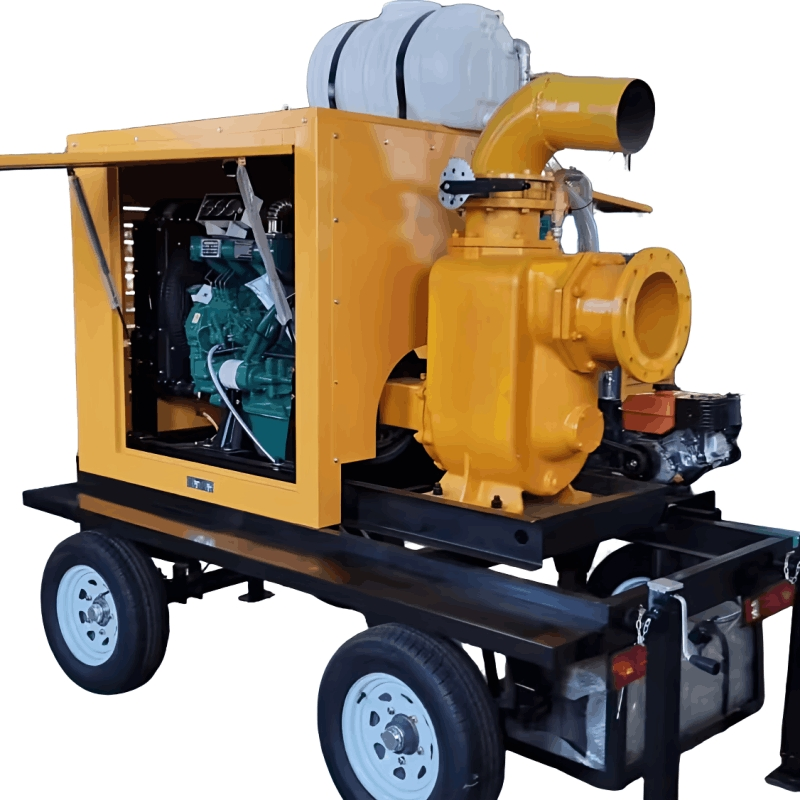 Good Quality High Vacuum Mobile Diesel Diesel Water Pump with High Flow