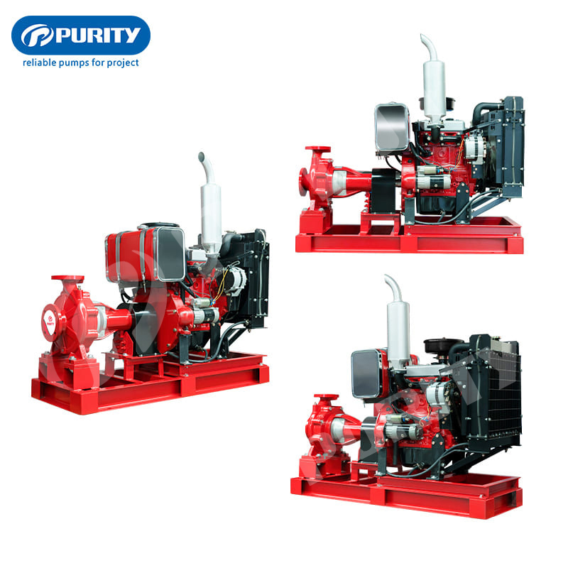 Purity 950gpm Diesel Driven Fire Fighting Water Pump Set for Emergency