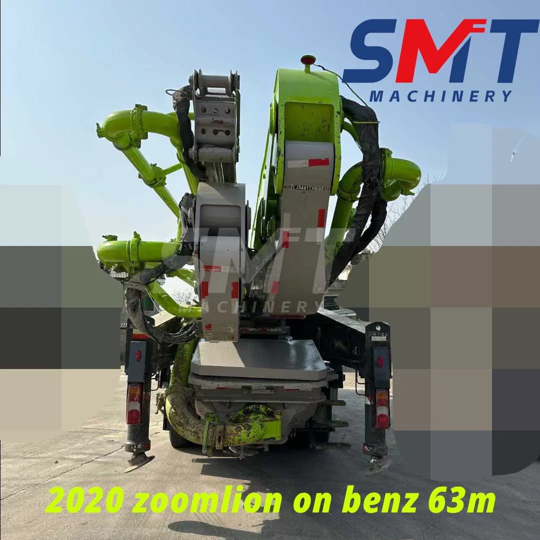 2020 Zoommlion 63m Used Concrete Pump Benz Chassis Truck Mobile Pipeline