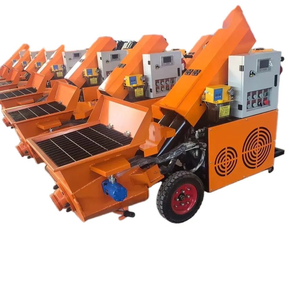 Mobile Compact Plunger Cement Concrete Pump for Road Slab Leveling Work