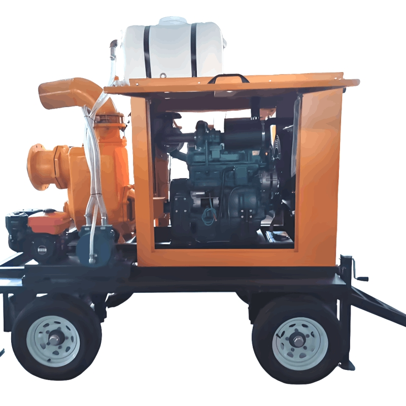 Good Quality High Vacuum Mobile Diesel Diesel Water Pump with High Flow