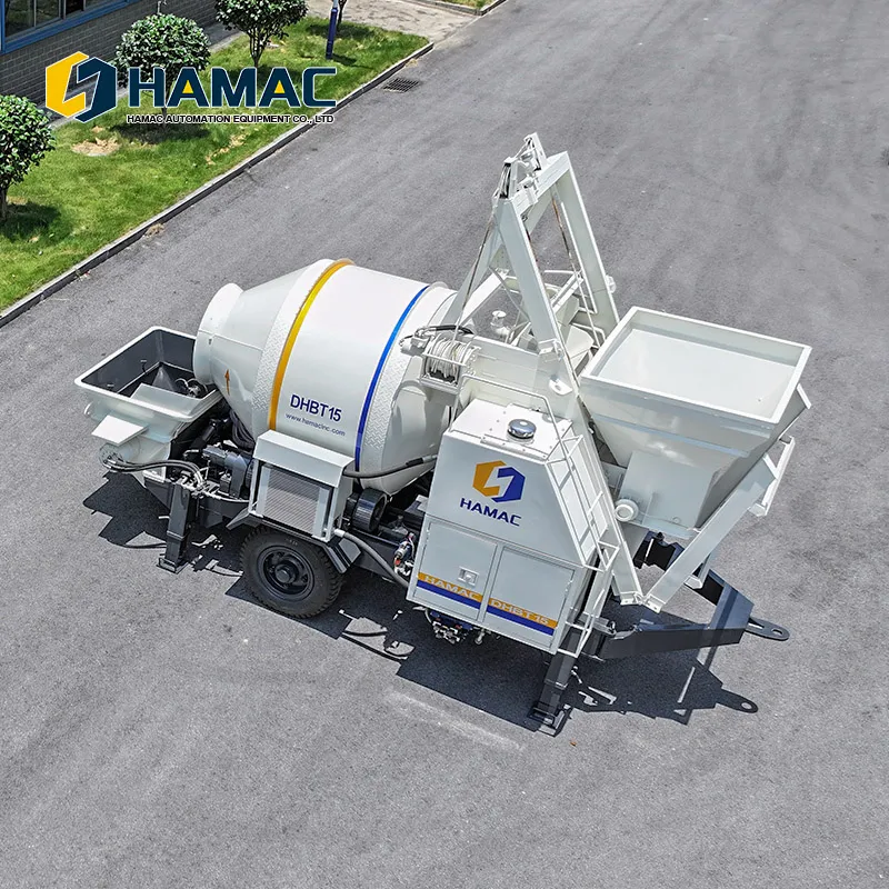 Hamac Hbt15 Portable Diesel Concrete Pump with Mixer for Sale