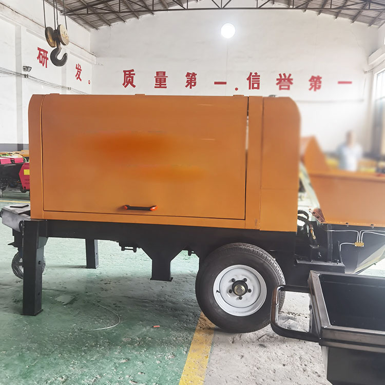 Concrete Mixer Construction Machinery Portable Mobile Diesel Electric Trailer Mounted Mini Conveying Pumping Mortar Spray Machine Cement Transfer Concrete Pump