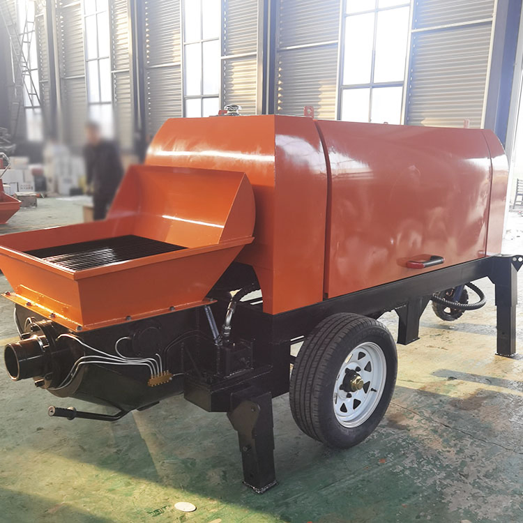 Concrete Mixer Construction Machinery Portable Mobile Diesel Electric Trailer Mounted Mini Conveying Pumping Mortar Spray Machine Cement Transfer Concrete Pump