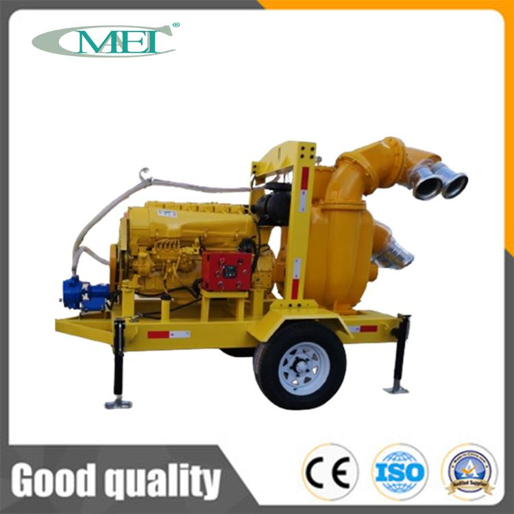 High Suction Flood Control Irrigation Diesel Engine Centrifugal Mobile Trailer Water Pump