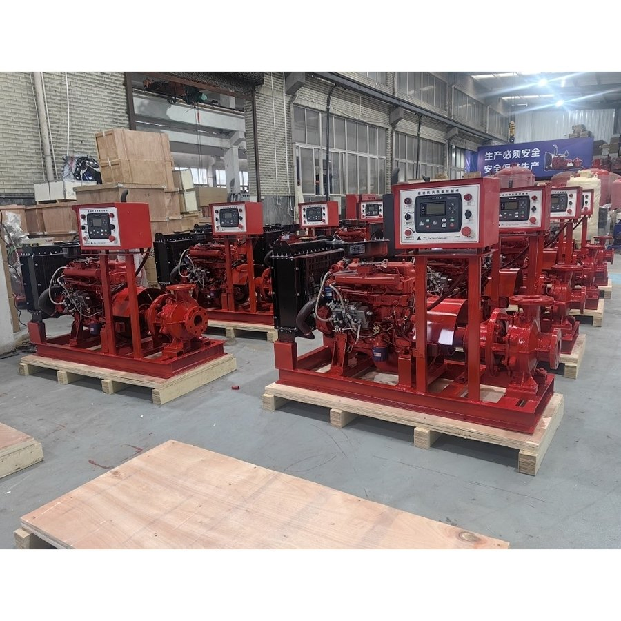 UL/FM Listed Electric Irrigation Fire Fighting Pump System Package Diesel Transfer Engine High Pressure Boosting Water Well Submersible Pump Set