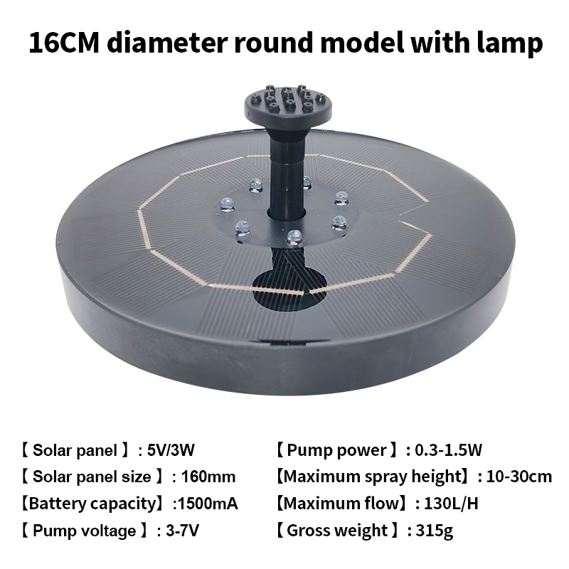 Outdoor Solar Fountain Pump Solar Powered Bird Bath Fountain Pump Floating Solar Fountain Panel Bird Bath Fountain Solar Water Fountain for Garden Fish Tank