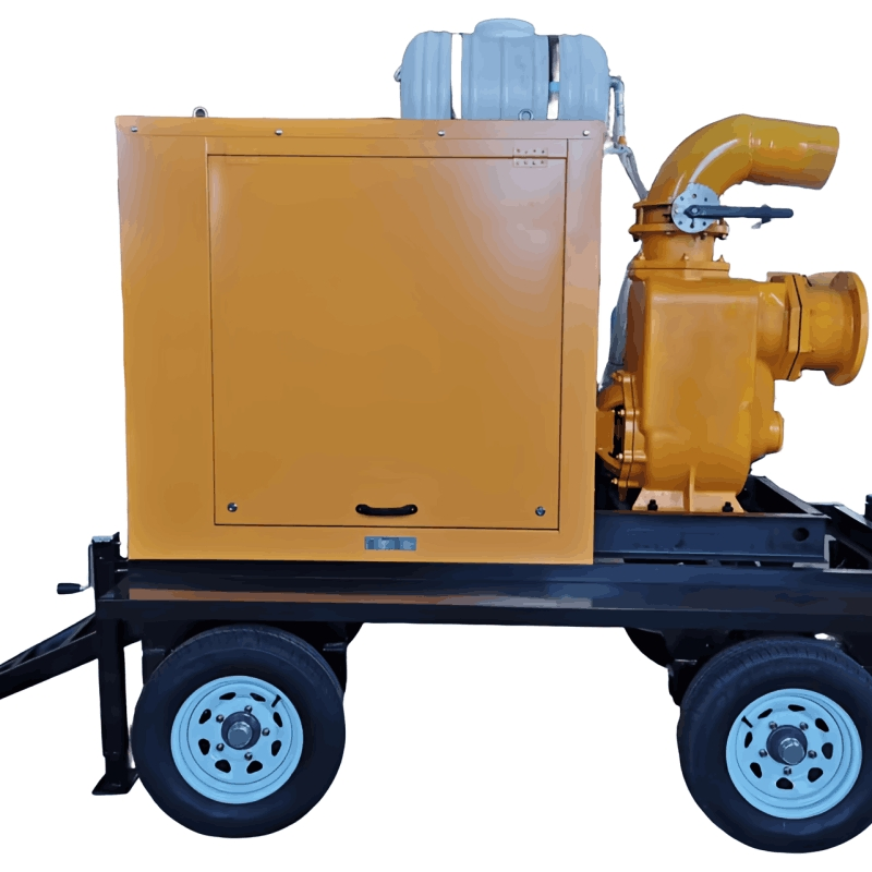 Good Quality High Vacuum Mobile Diesel Diesel Water Pump with High Flow